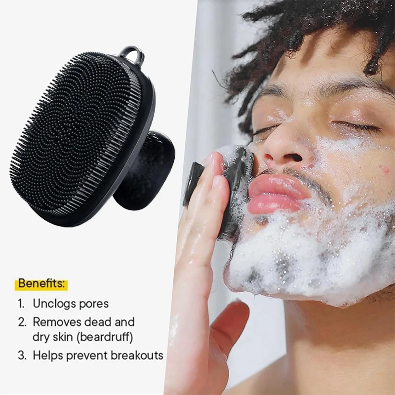 Silicone Face Scrubber Electric - 男性と女性のためのシリコンフェイススクラバー、洗顔ブラシ、シリコン洗顔ブラシ、手動洗顔スキンケアフェイスブラシ