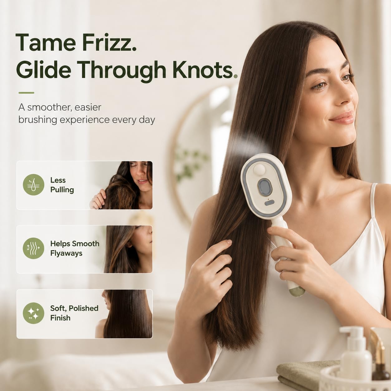 電動スプレーヘアマッサージコーム 2in1 ミストヘアブラシ - Massage のレビューと価格