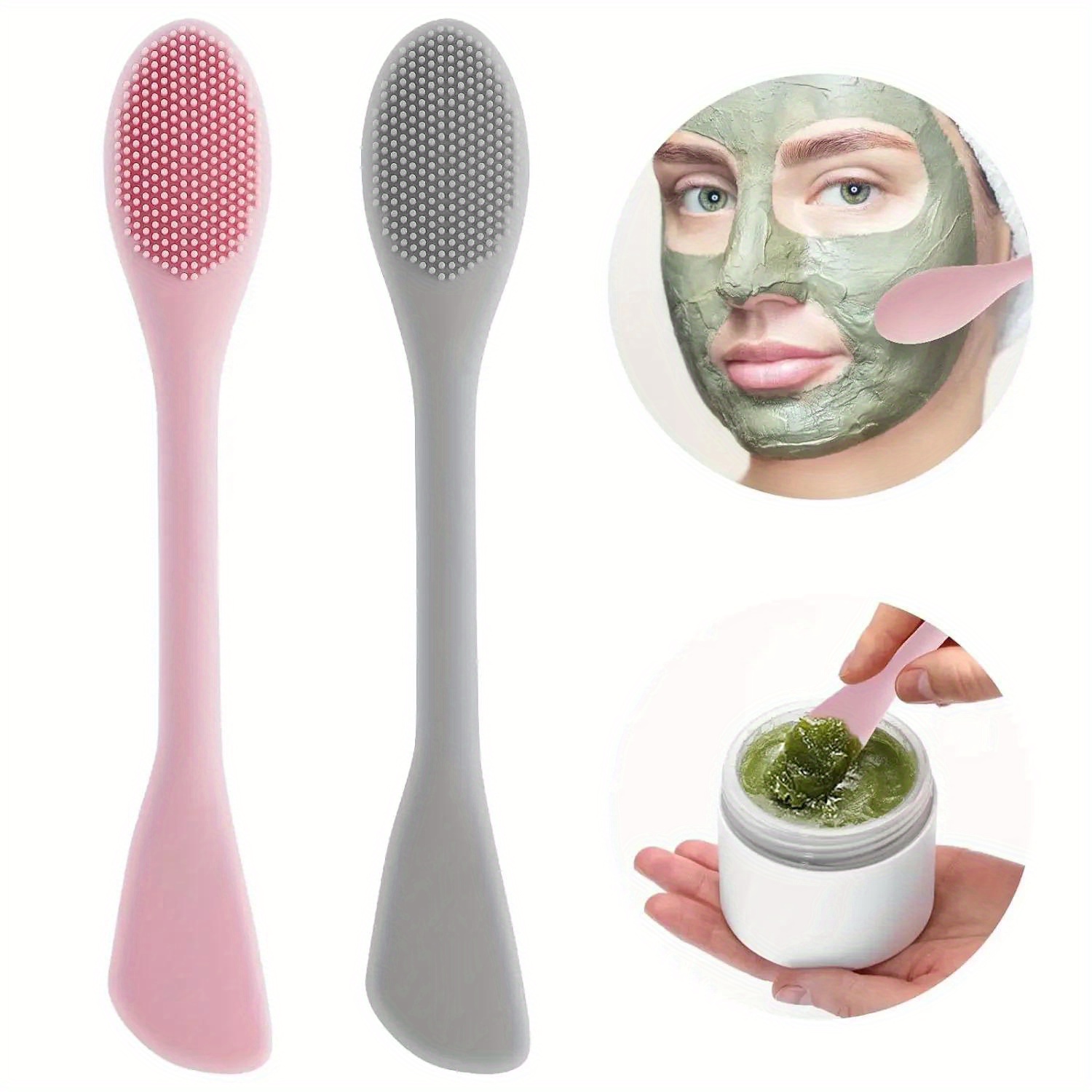 ダブルヘッドフェイシャルマスクブラシシリコーンアプリケーター - Silicone Face Scrubber Electric のレビューと価格