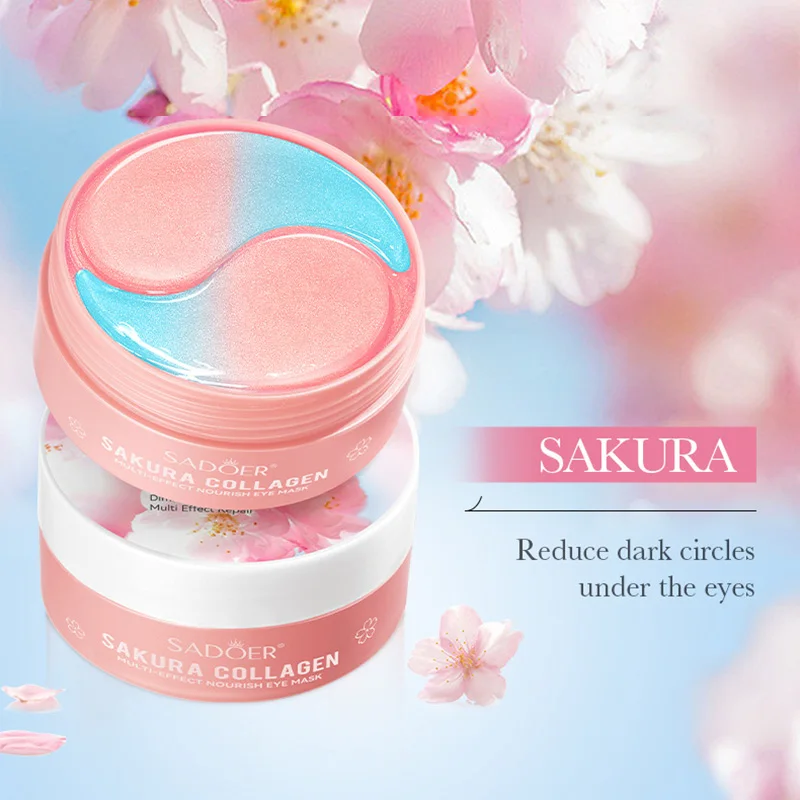 60 個の桜コラーゲンアイマスク抗くま目袋除去保湿引き締め明 - Collagen Under Eye Patches のレビューと価格