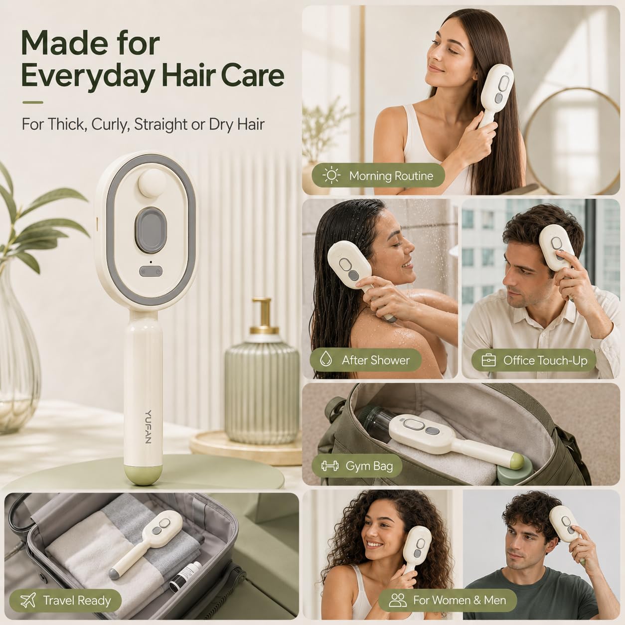 電動スプレーヘアマッサージコーム 2in1 ミストヘアブラシ - Massage のレビューと価格