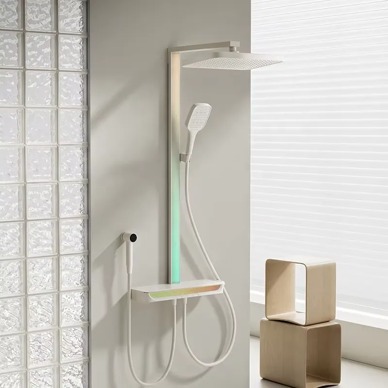 真鍮製デジタル滝シャワーセット壁掛けレインピアノスマートマッ - Massage のレビューと価格