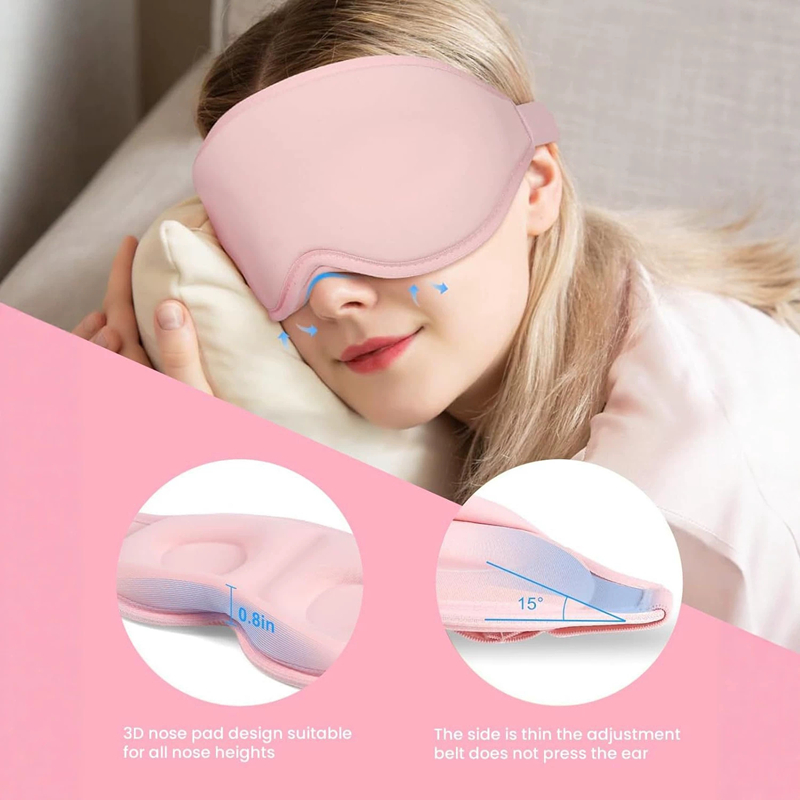 3D 睡眠アイマスク旅行用休息補助アイカバーパッチパッド入り - Massage のレビューと価格